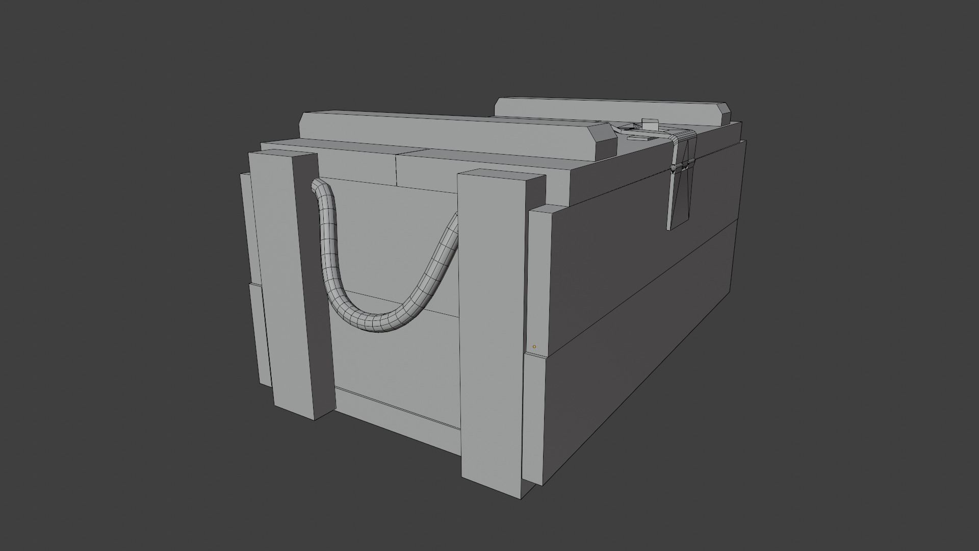 Military Wooden Grenade Crate PBR Low Poly Game Ready Low-poly 3D model_12