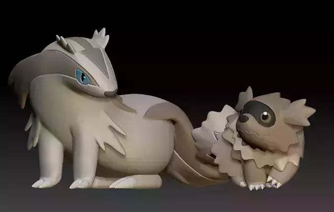 Pokemon Zigzagoon Linoone 3D model 3D printable | CGTrader