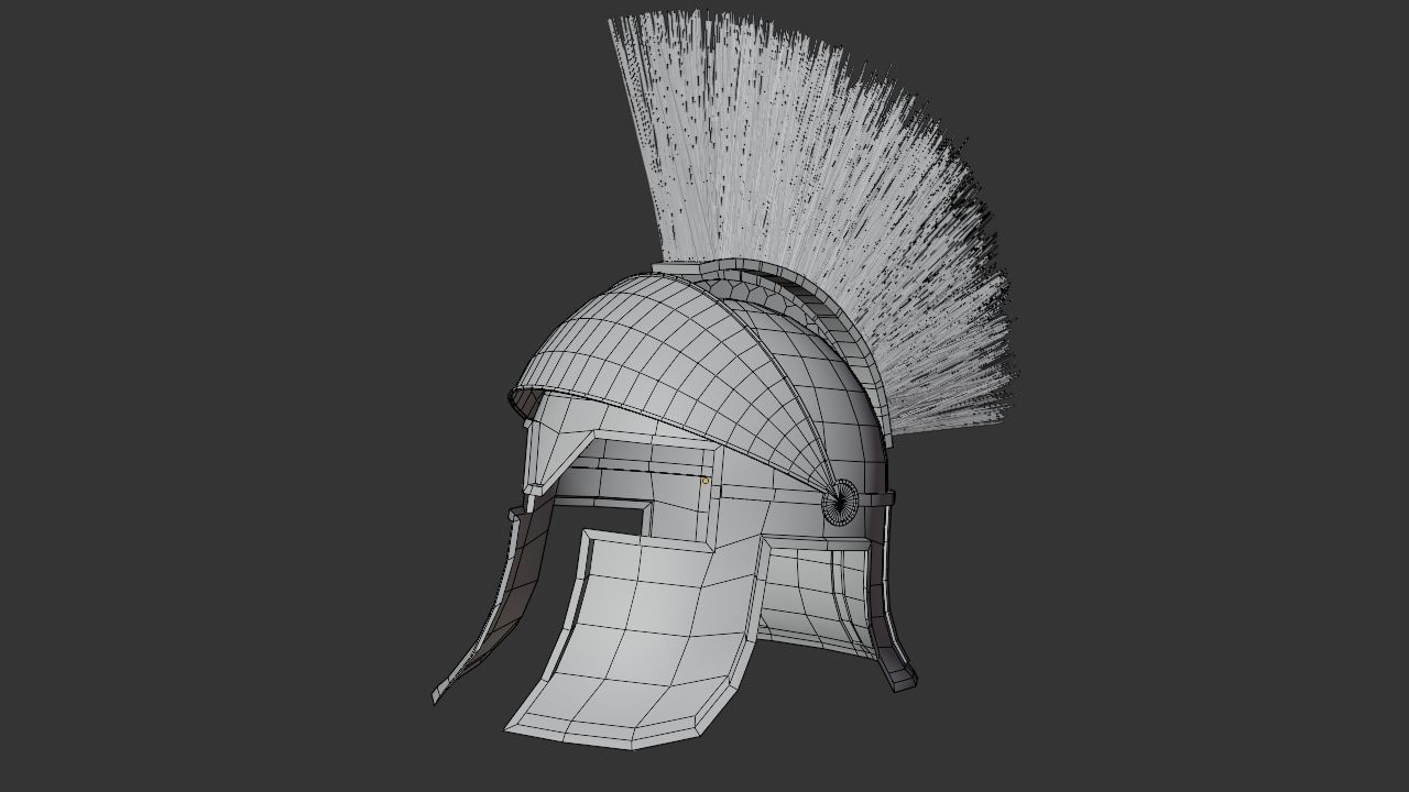  Spartan helmet - low poly - Game ready Low-poly 3D model_15