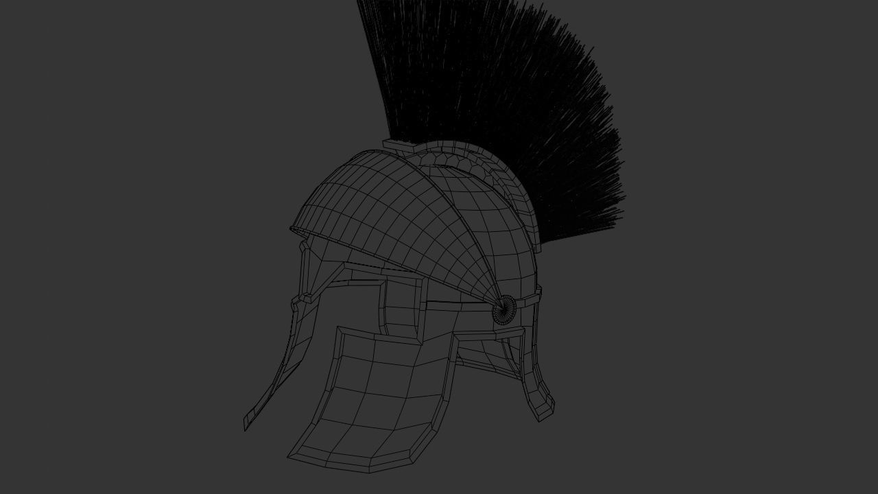  Spartan helmet - low poly - Game ready Low-poly 3D model_13