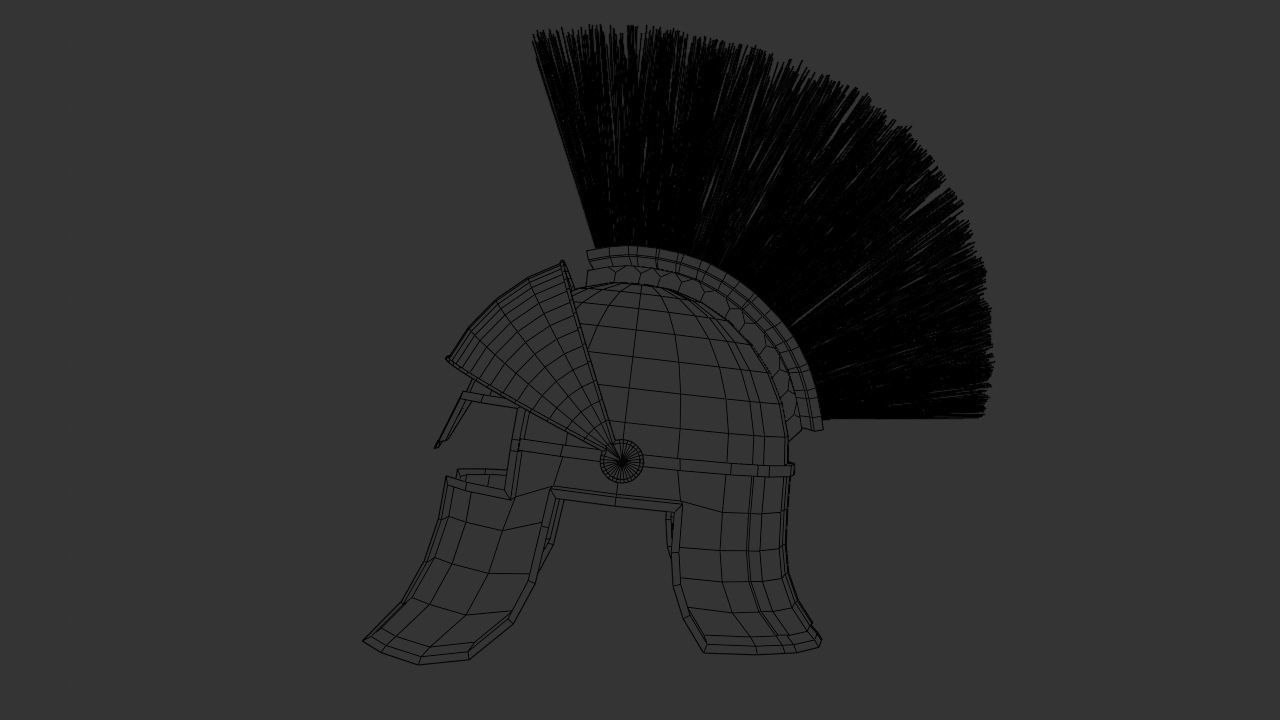  Spartan helmet - low poly - Game ready Low-poly 3D model_10