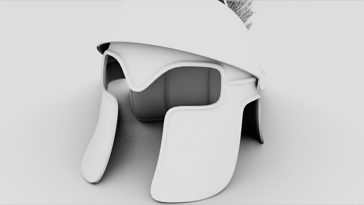  Spartan helmet - low poly - Game ready Low-poly 3D model_14