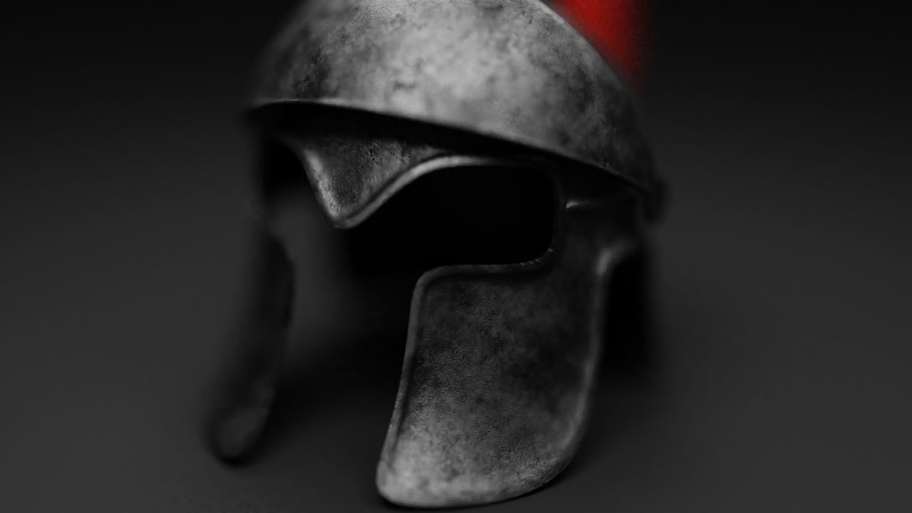  Spartan helmet - low poly - Game ready Low-poly 3D model_2