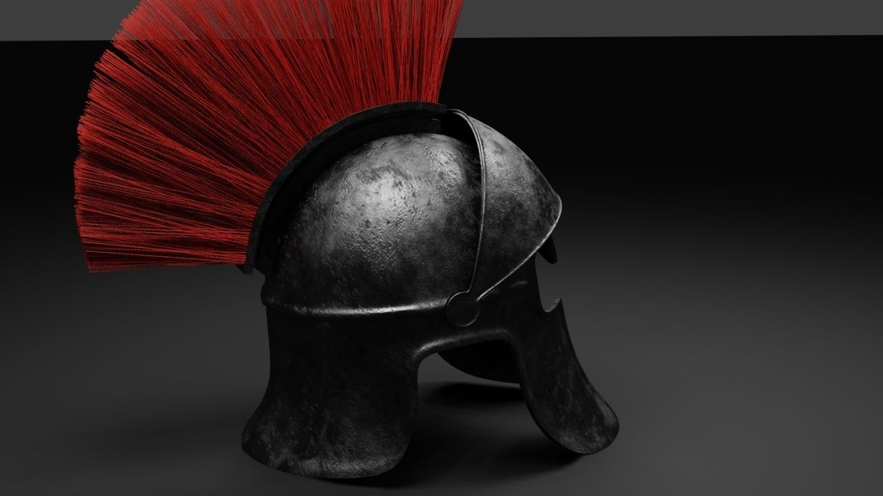  Spartan helmet - low poly - Game ready Low-poly 3D model_8