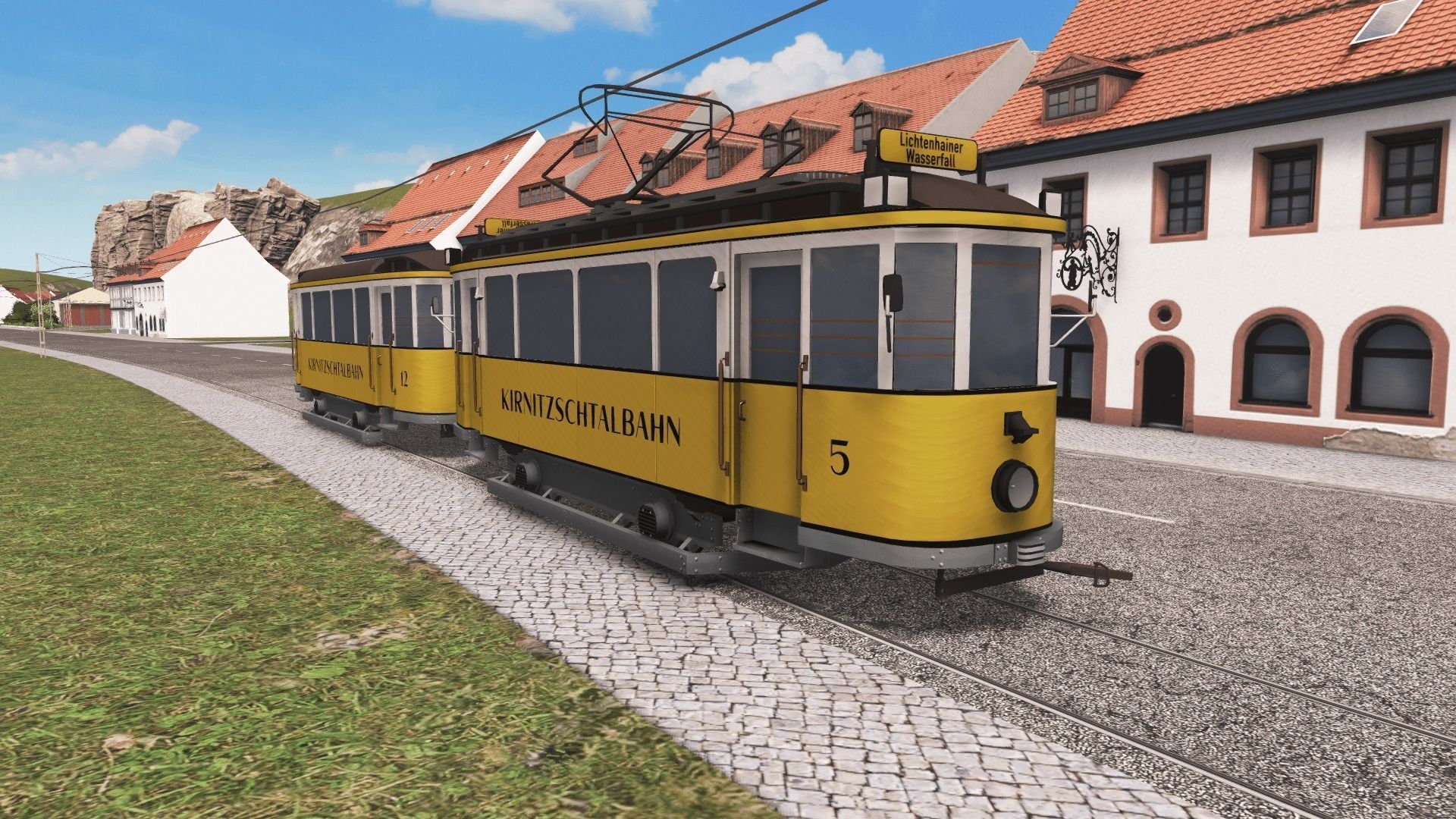 Kirnitzschtalbahn trams Low-poly 3D model_1