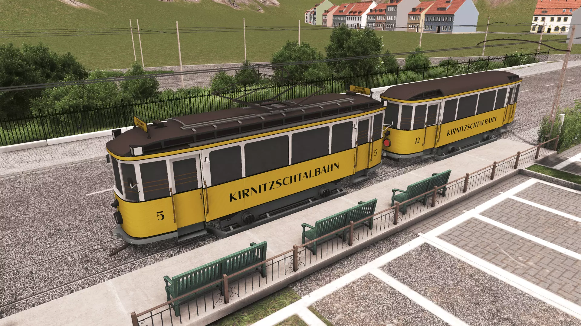Kirnitzschtalbahn trams Low-poly 3D model_0