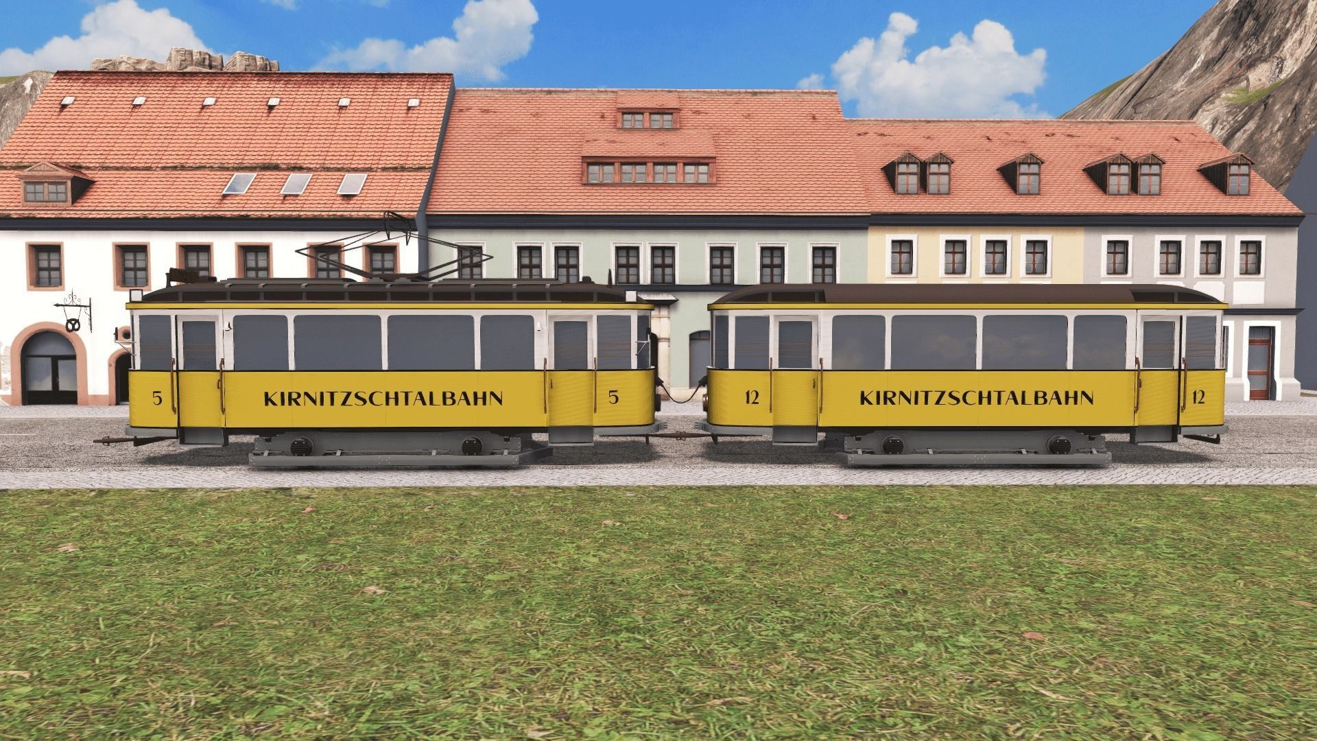 Kirnitzschtalbahn trams Low-poly 3D model_3