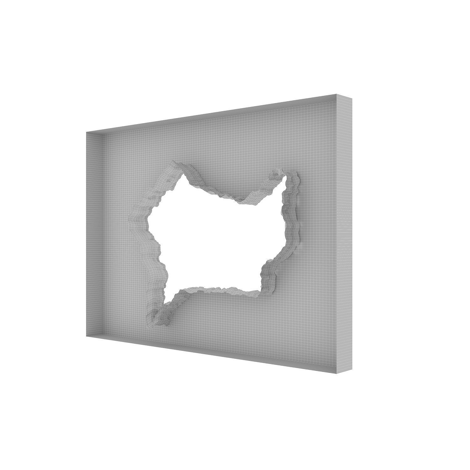 Hole in wall 3D model_8