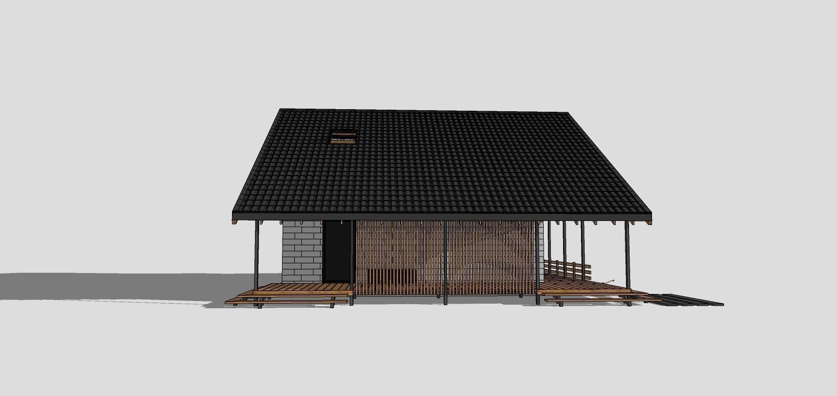 modern house 3D print model_2