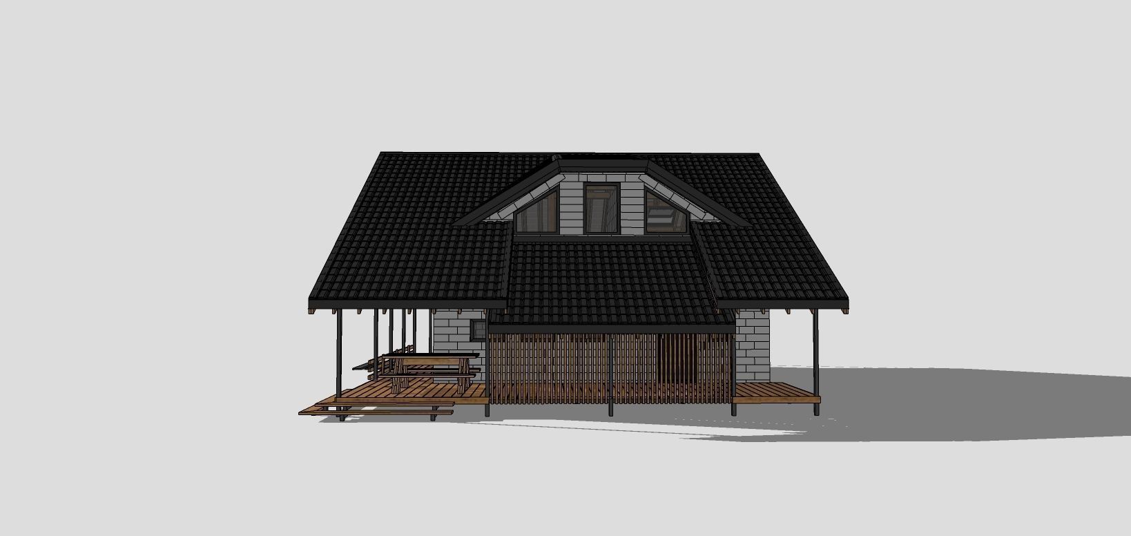 modern house 3D print model_1