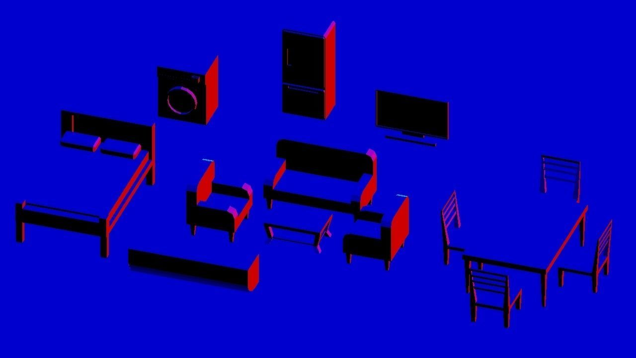 interior Assets - Game Ready Low Poly PBR - 3D Model Low-poly 3D model_14