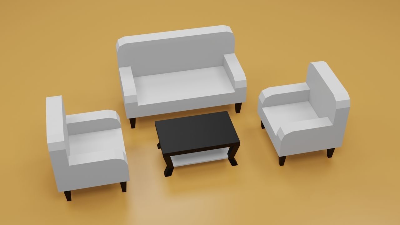 interior Assets - Game Ready Low Poly PBR - 3D Model Low-poly 3D model_8