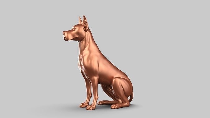Great Dane Pose 02 3D print model