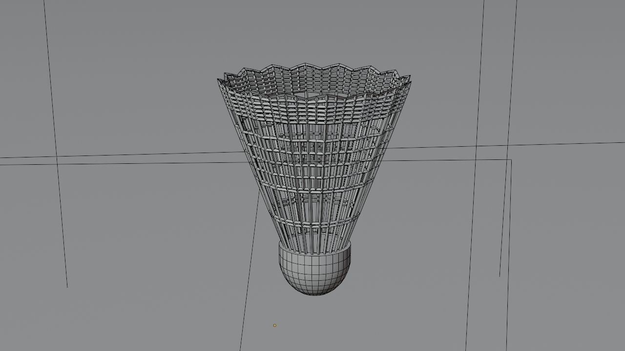 Shuttle cock - Pack of 2 - PBR - Game Ready Low-poly 3D model_6