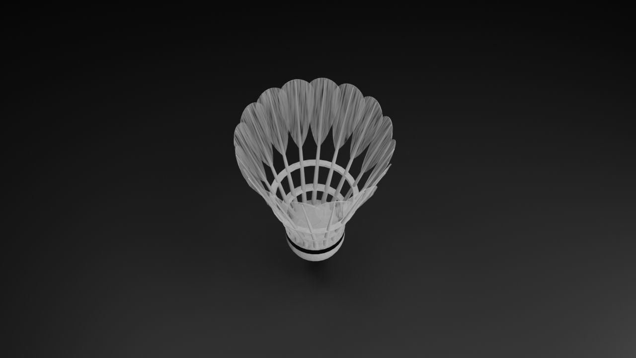 Shuttle cock - Pack of 2 - PBR - Game Ready Low-poly 3D model_8