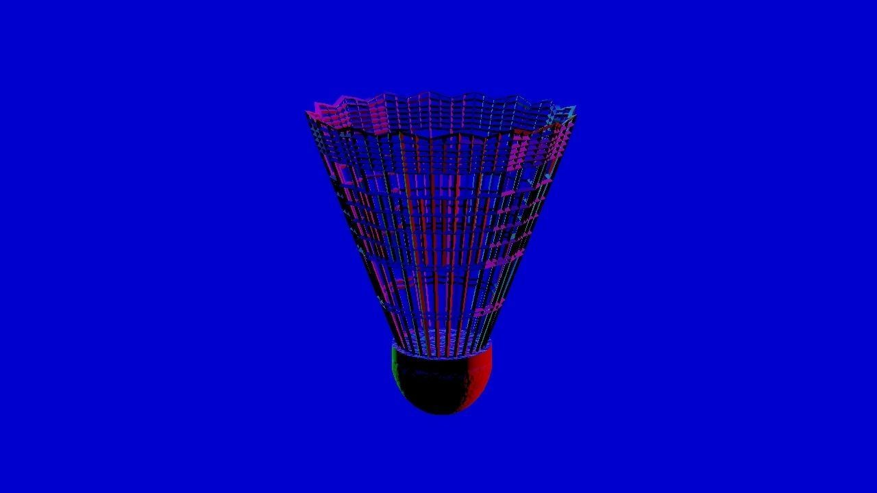 Shuttle cock - Pack of 2 - PBR - Game Ready Low-poly 3D model_13