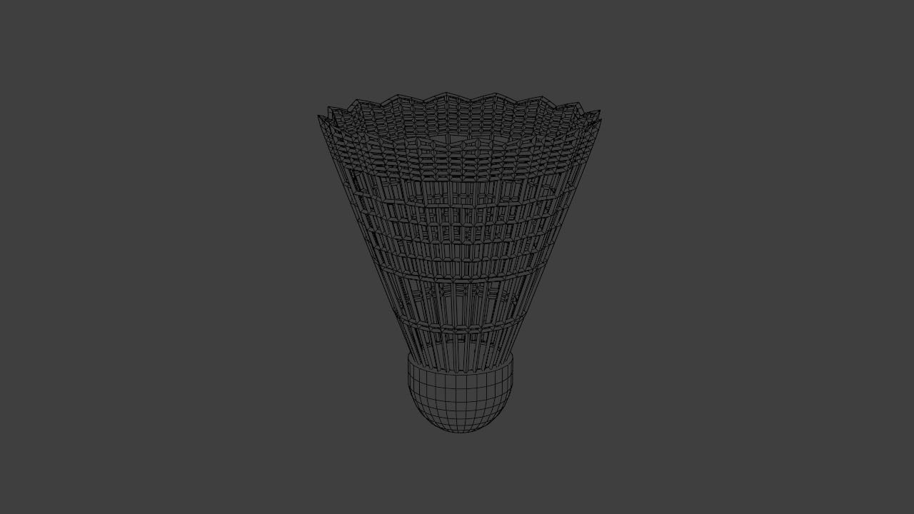 Shuttle cock - Pack of 2 - PBR - Game Ready Low-poly 3D model_15