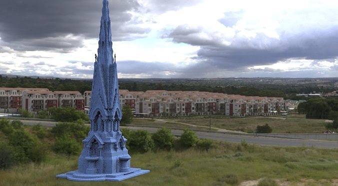 Holy virgin Mary architecture baroque 1 3D model