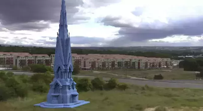 Holy virgin Mary architecture baroque 1 3D model