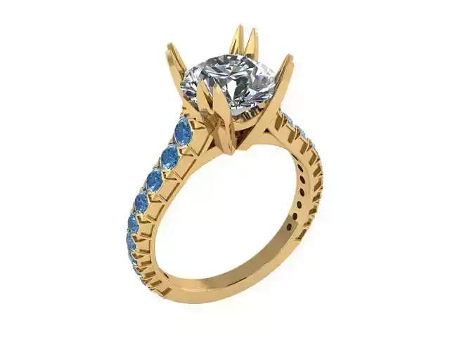 Round stone ring 322