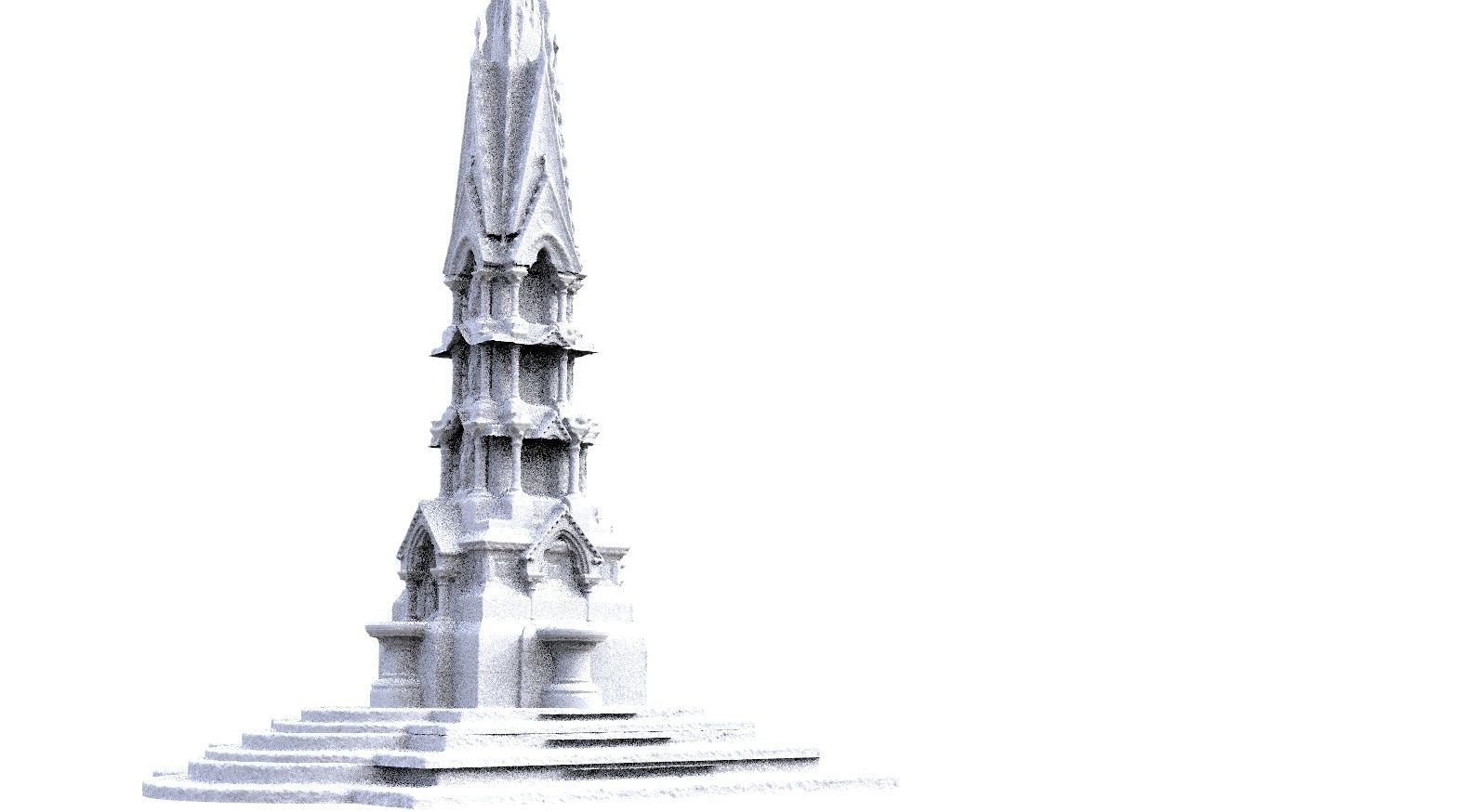 Holy virgin Mary architecture baroque 2 3D 3D model_2