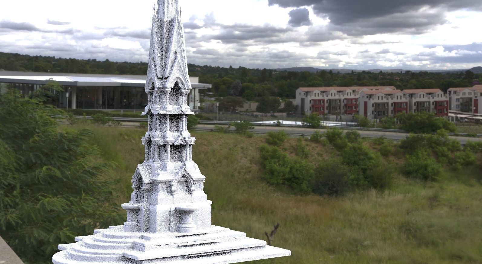 Holy virgin Mary architecture baroque 2 3D 3D model_1