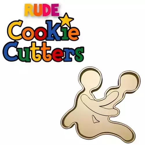 Amazing Rude Word Cookie Cutter Stamp Cake Decoration 3D model