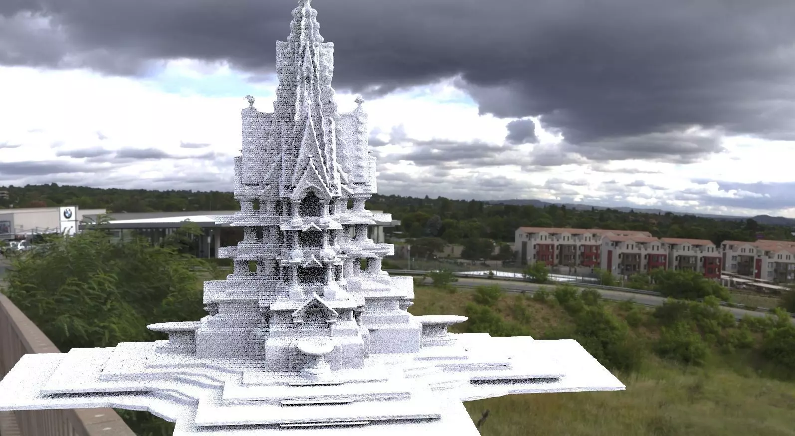 Holy virgin Mary architecture baroque 3 3D 3D model_0