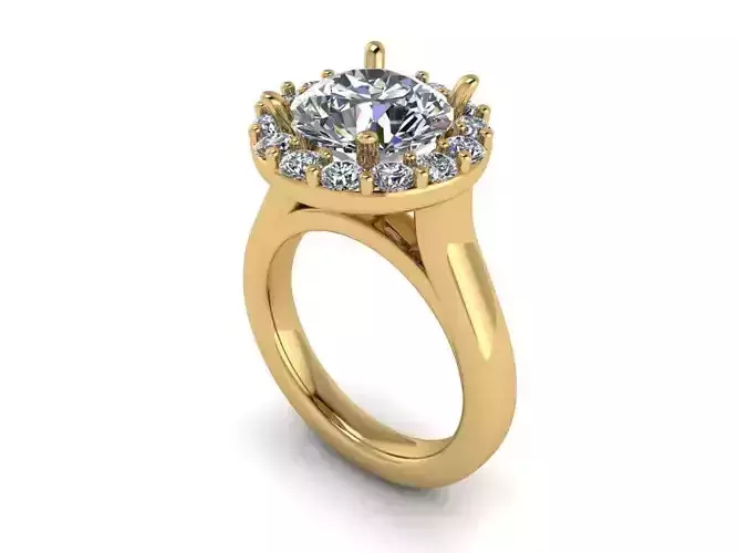 Round stone ring 323