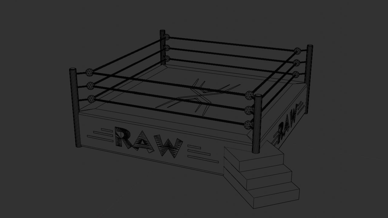 Ring Wrestling - Boxing - PBR - low poly - 3d Model - Game Ready Low-poly 3D model_11