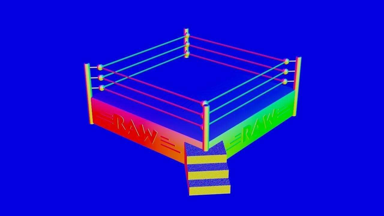 Ring Wrestling - Boxing - PBR - low poly - 3d Model - Game Ready Low-poly 3D model_7