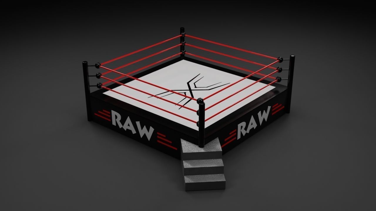 Ring Wrestling - Boxing - PBR - low poly - 3d Model - Game Ready Low-poly 3D model_1