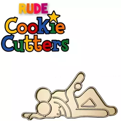 Amazing Rude Word Cookie Cutter Stamp Cake Decoration 3D model