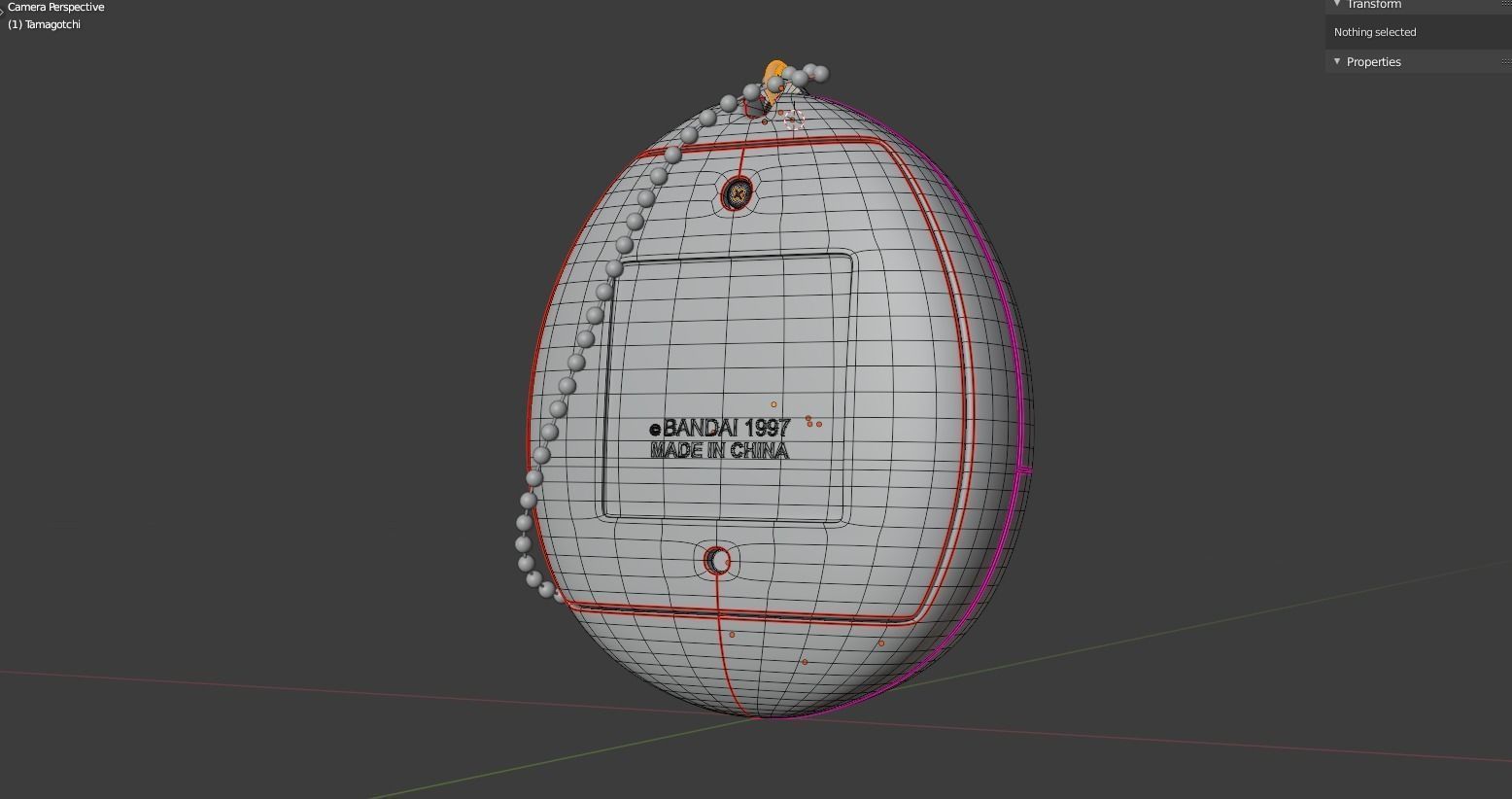 Tamagotchi  Low-poly 3D model_5