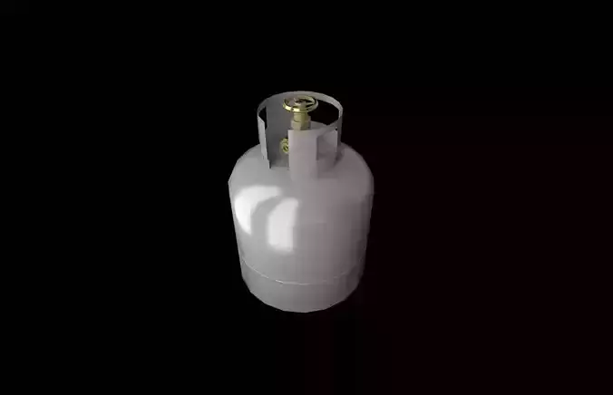 Propane PBR gas bottle Free low-poly 3D model