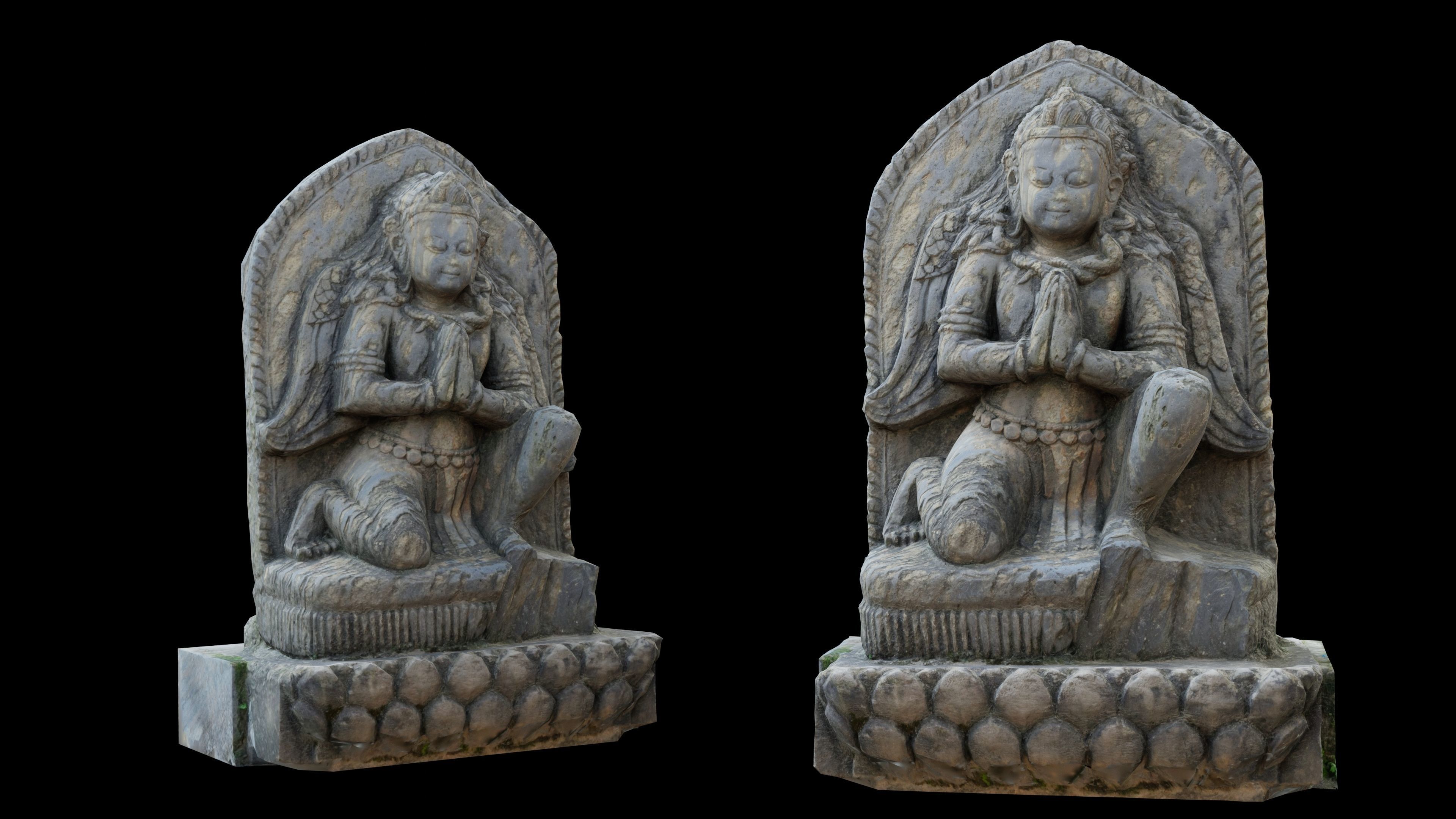 Garuda with 3 LOD - Nepal Heritage Low-poly 3D model_5