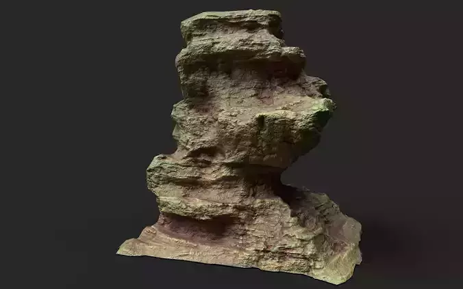 Desert Cliff 21-2 Low-poly 3D model