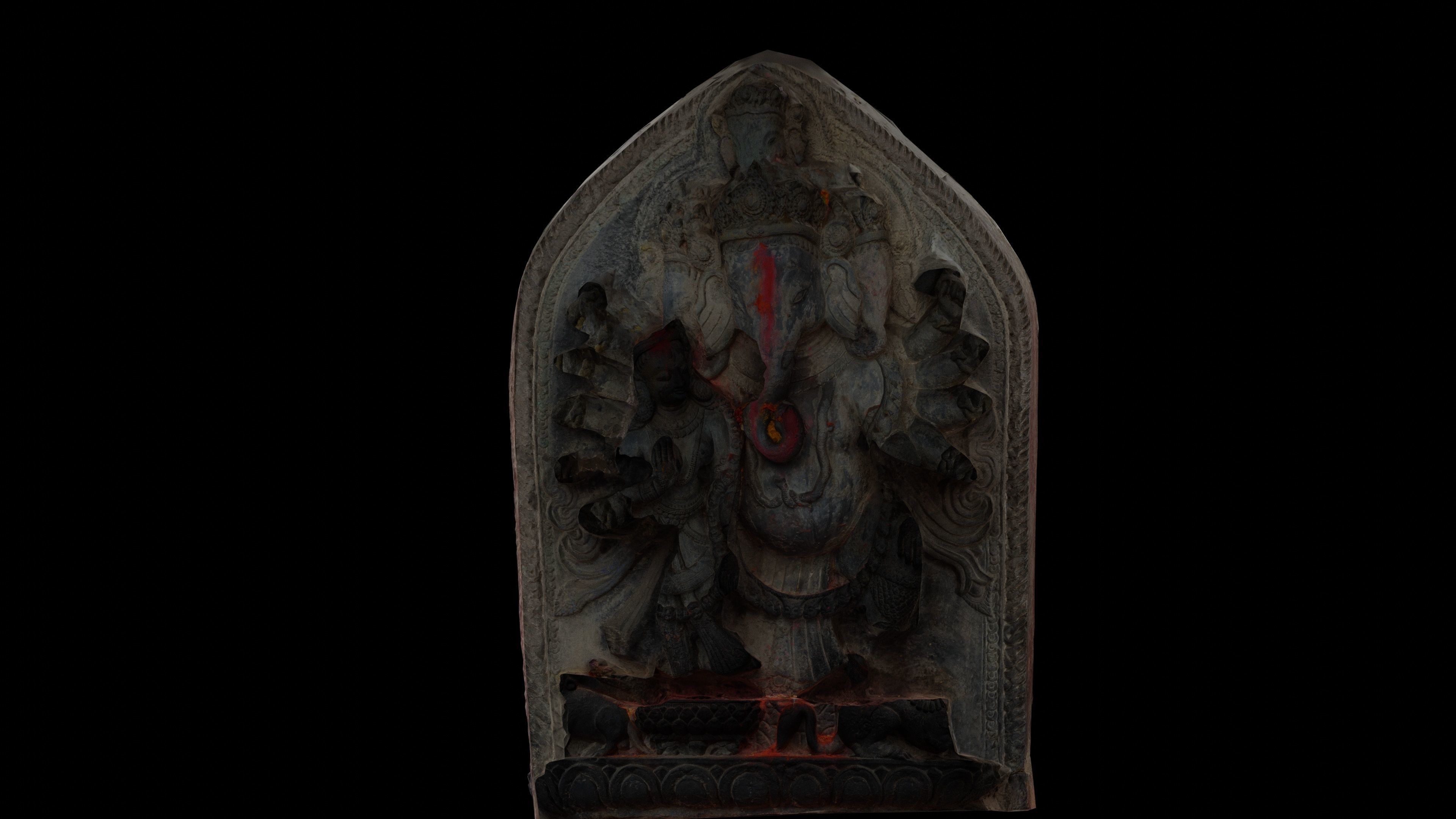 Ganesh with 3 LOD - Nepal Heritage Low-poly 3D model_3