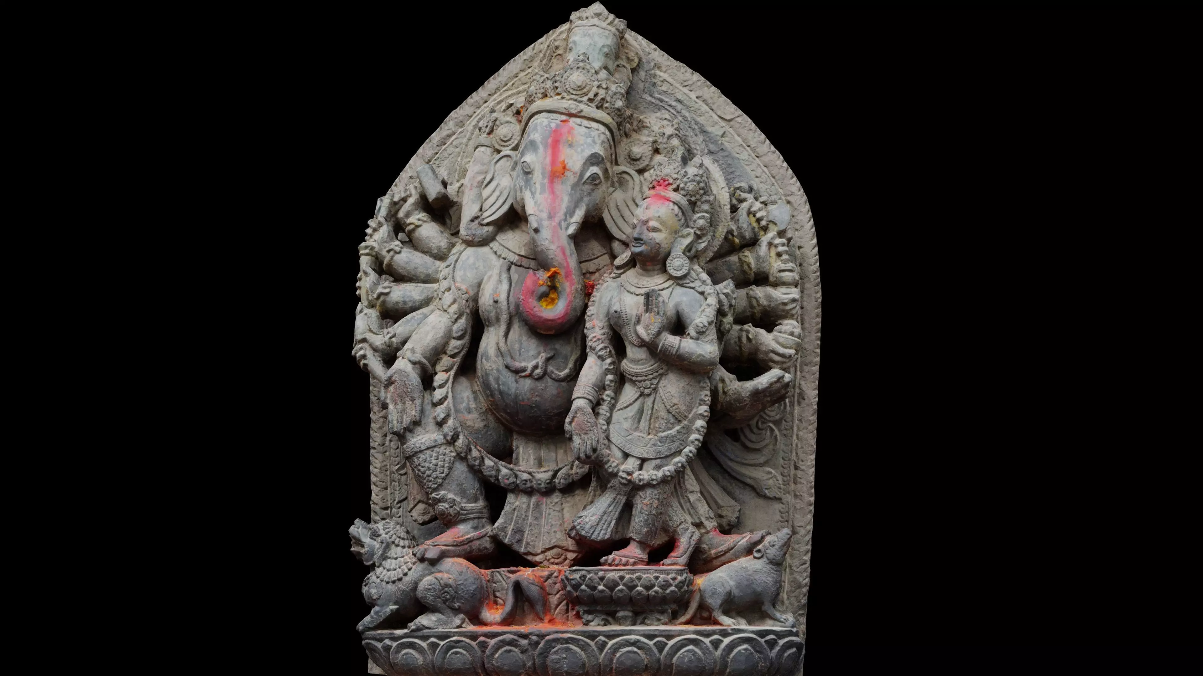 Ganesh with 3 LOD - Nepal Heritage Low-poly 3D model_0
