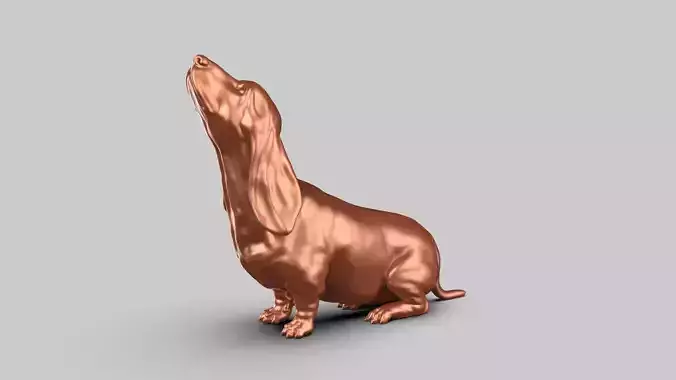 Basset Hound Pose 02 3D print model