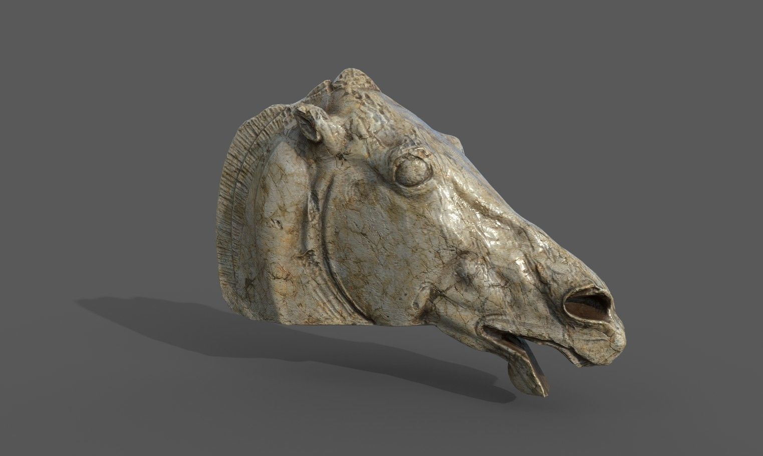 Head of the Horse of Selene Low-poly 3D model_3