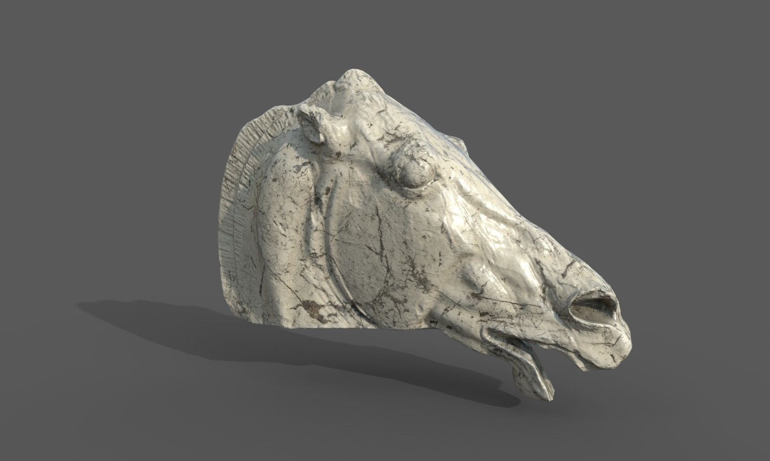 Head of the Horse of Selene Low-poly 3D model_5