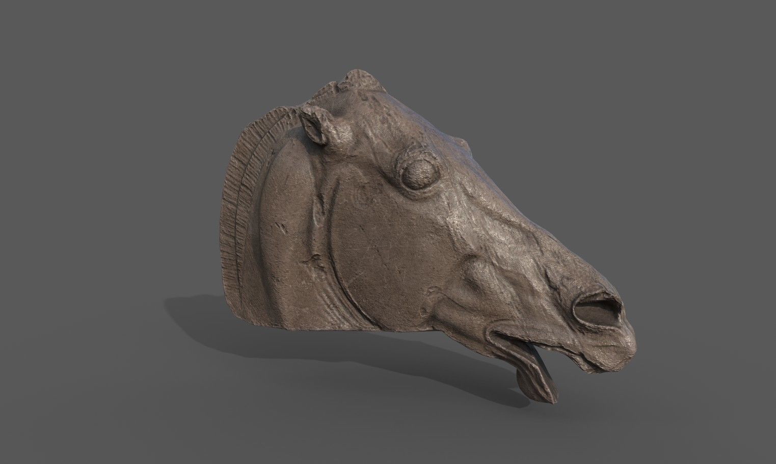 Head of the Horse of Selene Low-poly 3D model_1