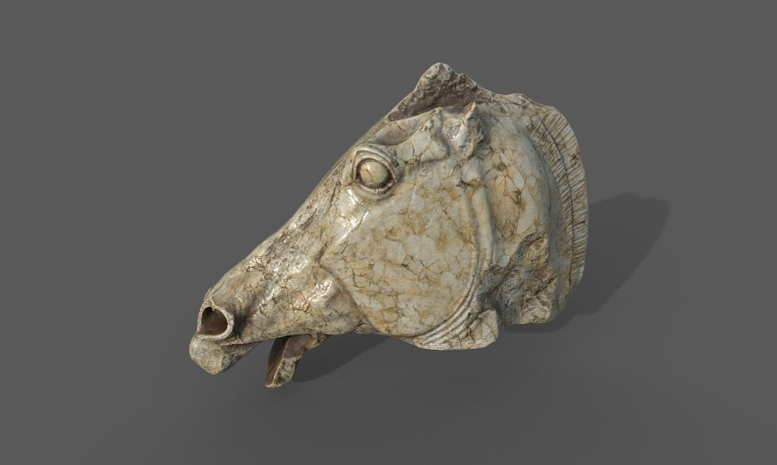 Head of the Horse of Selene Low-poly 3D model_4