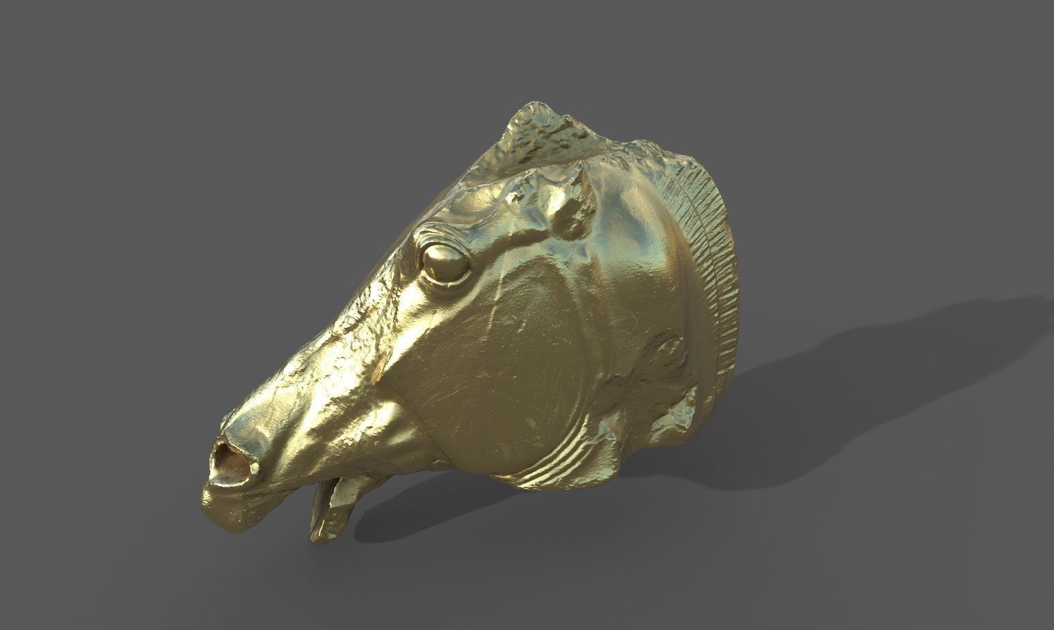 Head of the Horse of Selene Low-poly 3D model_8