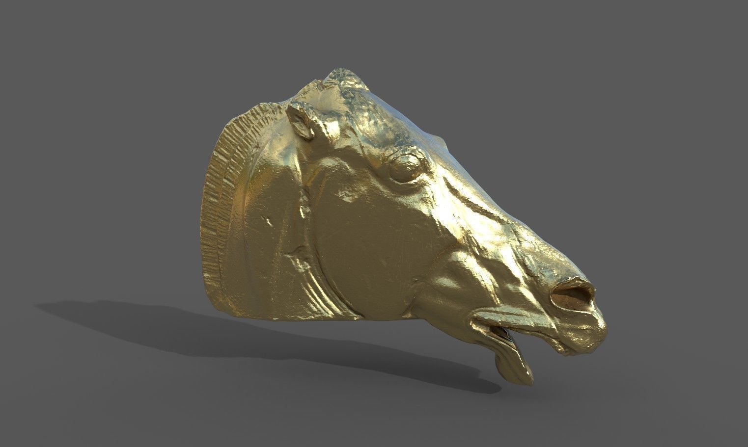 Head of the Horse of Selene Low-poly 3D model_7