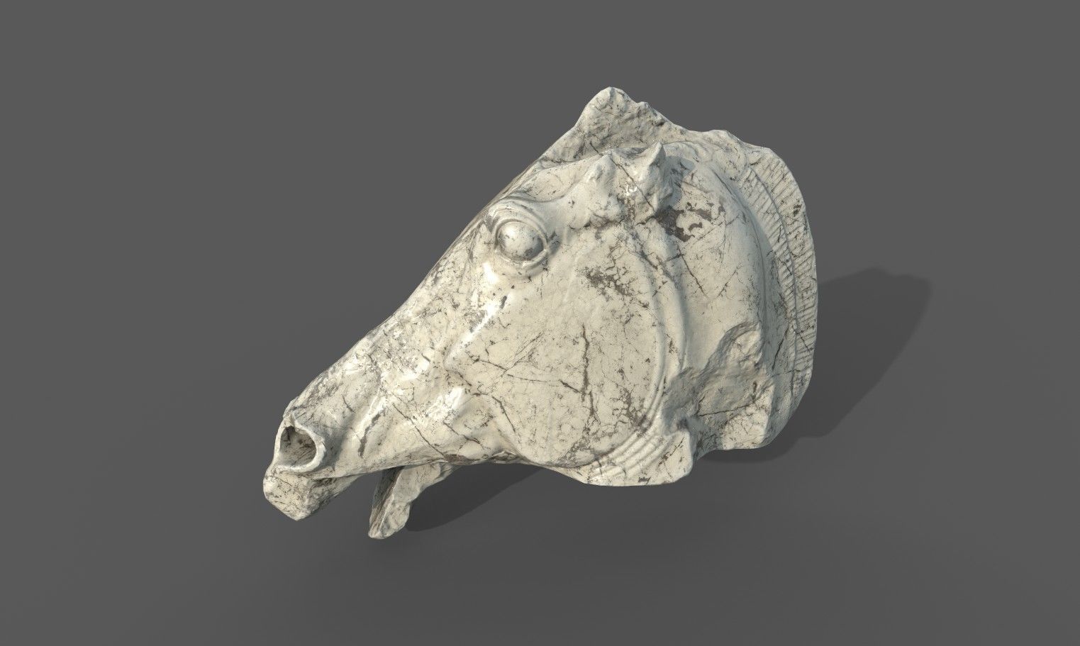 Head of the Horse of Selene Low-poly 3D model_6