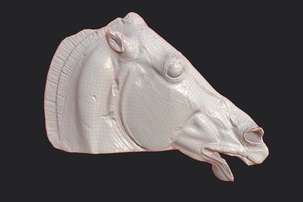 Head of the Horse of Selene Low-poly 3D model_9