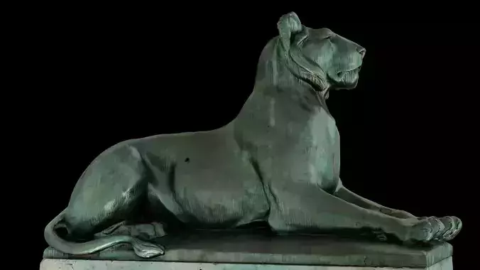 Lionne du Sahara with 3 LOD - Louvre school