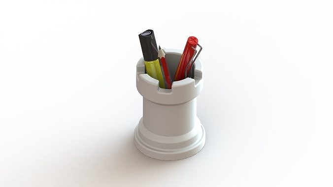 Unique chess pencil case 3D print model